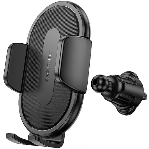 Автодержатель Borofone BH133 Rio push-type (air outlet) Black - фото 4