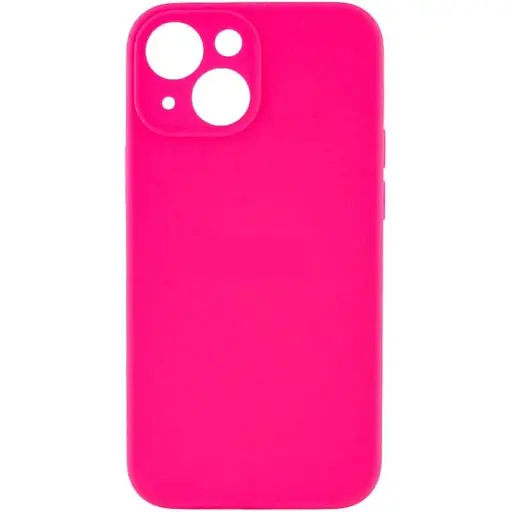 Чехол Silicone Case с защитой камеры Full Apple iPhone 13 Shiny pink