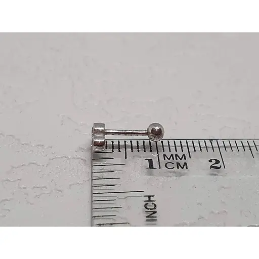 Срібна сережка для пірсингу хелікса Ірій з фіанітами. 40069ШТ - фото 6