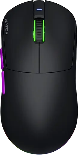 Мышь беспроводная Hator Quasar 3 Ultra 8K RGB Black (HTM770)