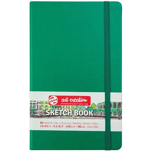 Блокнот для графики Royal Talens Art Creation А5 (13х21см) 140г/м2 80л Forest Green - фото 1