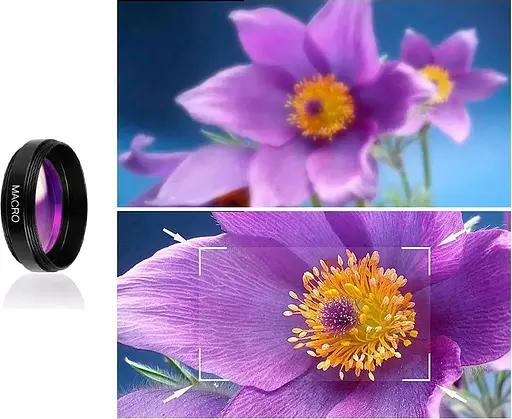 Широкоугольный макрообъектив для смартфона Apexel APL-0.45WM [98348] - фото 7