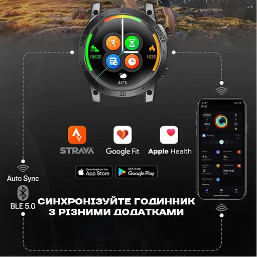 Годинник North Edge CrossFit GPS Black з компасом - фото 6