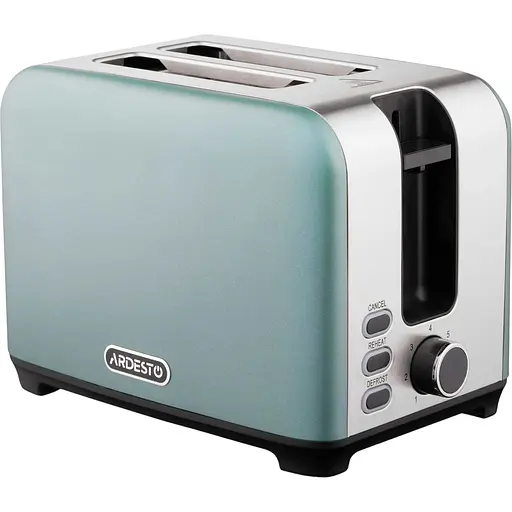 Тостер Ardesto Mint Harmony T-F400G 800Вт метал м&#39;ятний+сріблястий