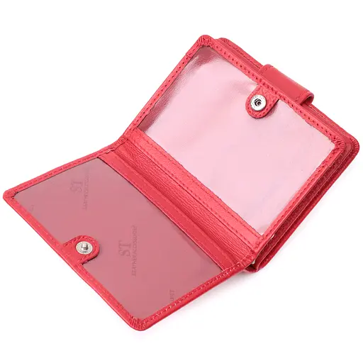 Кожаный женский кошелек ST Leather 10х11.5х2.5 см acs0029428 - фото 7