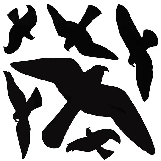 Наклейки для відлякування птахів Bradas великі, 6 шт, 10 аркушів (CTRL-BR002) - фото 1