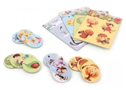 Настольная игра Djeco Детское лото. 4 сезона (Loto 4 seasons, 16 pcs) (DJ08123) - фото 5
