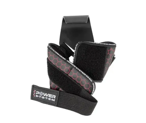 Крюки для тяги на запястье Power System PS-3360 Hooks V2 Black/Red L (PS_3360_Black/Red L) - фото 4