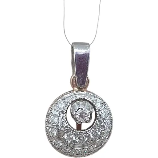 Золотая подвеска Qvaliz с бриллиантами. 8В410358536/19