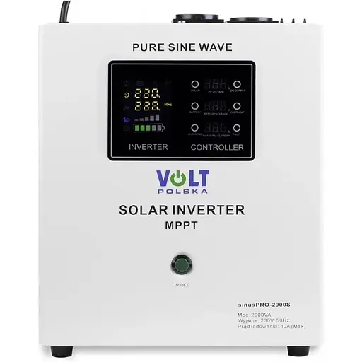Комплект Volt Polska SINUS PRO 2000S 24/230V 1400/2000W + Акумулятор гелевий 4SUN GEL 100 Ah 2 шт - фото 2