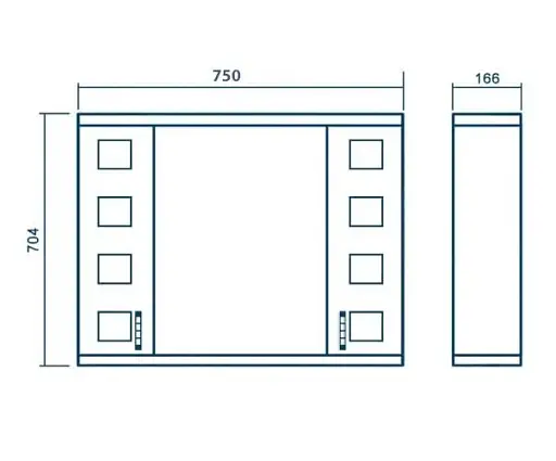 Дзеркало з 2-ма шафками ПіК Корфу Z-11 75 см Білий 30412 - фото 2