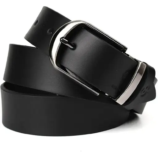 Ремінь шкіряний Grande Pelle чорний 120х3.5х0.5 см acs0032044 - фото 1