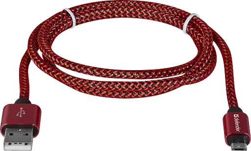 Кабель USB AM-micro BM, 1.0м, красный, 08-03T PRO Defender