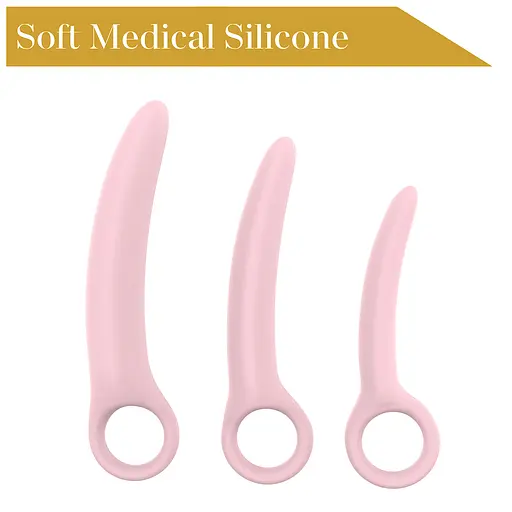 Набір фалоімітаторів Erospace Sweet Play A13 3 шт. рожевий - фото 7