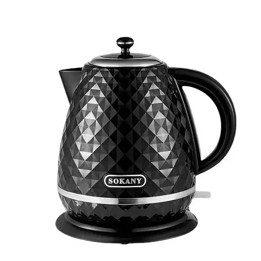 Електрочайник побутовий Sokany SK-1032B 1.7 л дисковий з автовідключенням 2200 Вт Чорний