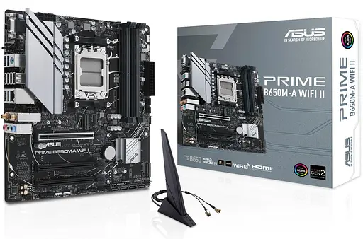 Материнская плата ASUS PRIME B650M-A WIFI II (PRIME B650M-A WIFI II) (Socket AM5, AMD B650, Micro-ATX) - фото 5
