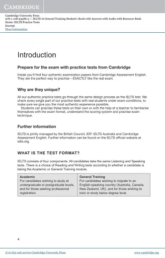 Cambridge Practice Tests IELTS 16 General with Answers, Downloadable Audio and Resource Bank - фото 3