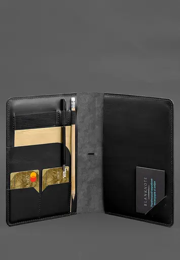 Шкіряний блокнот А5 (софт-бук) 9.4 чорний - фото 8