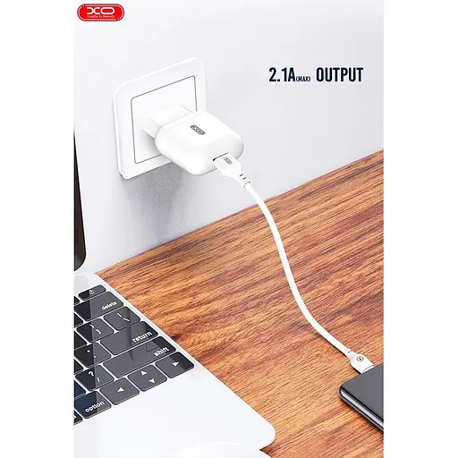 Адаптер сетевой XO Type-C Cable charger L37 | 1USB, 2.1A | - фото 2