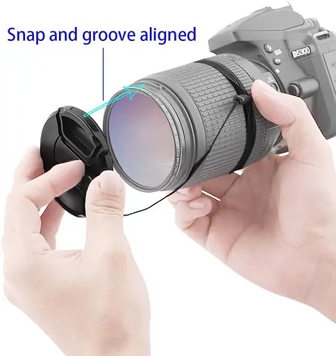 Крышка объектива 77 мм, совместимая с Sigma 17-50mm f/2.8 EX DC OS HSM, HUIPUXIANG [2 упаковки] - фото 3