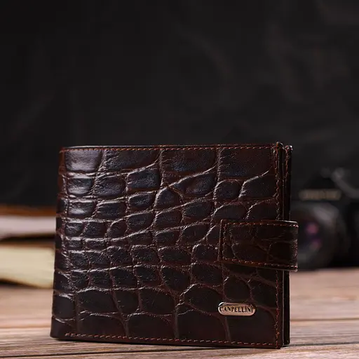 Мужской кожаный кошелек Canpellini 12.2х9.5х2 см acs0025619 - фото 6