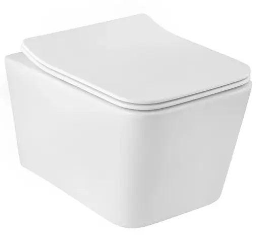 Унитаз подвесной безободковый Kroner Eifel WHI523629 RIMLESS с сиденьем (KE523629WHIR) (CV032968) - фото 1