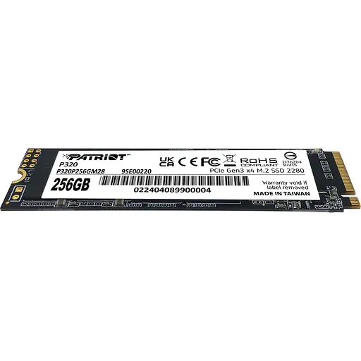 Накопичувач SSD Patriot m.2 NVMe 256GB P320 240 250 (P320P256GM28) - фото 3