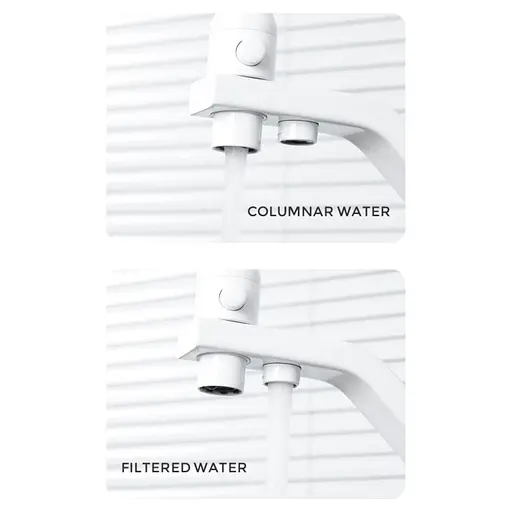 G4317-8 Змішувач для кухні однорич. силікон.гусак під фільтр лат.корп. гайка Ø35 білий Gappo 1/4, Білий - фото 8