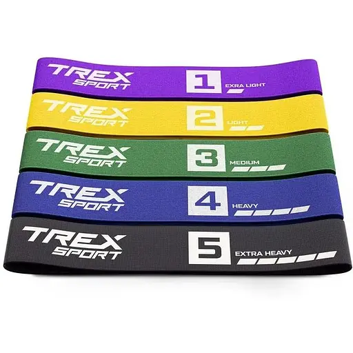 Набір резинок для фітнесу Trex Sport TX-033PRA 2.5-25 кг set A - фото 1