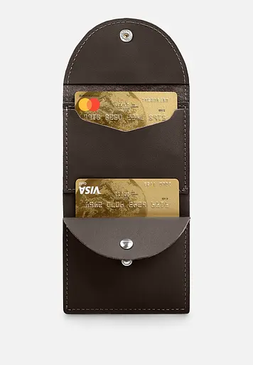 Кожаный кошелек 2.2 темно-коричневый - фото 5