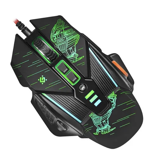 Игровая мышь Defender sTarx GM-390L с RGB подсветкой (7200dpi) 8 кнопок (Черная) - фото 4