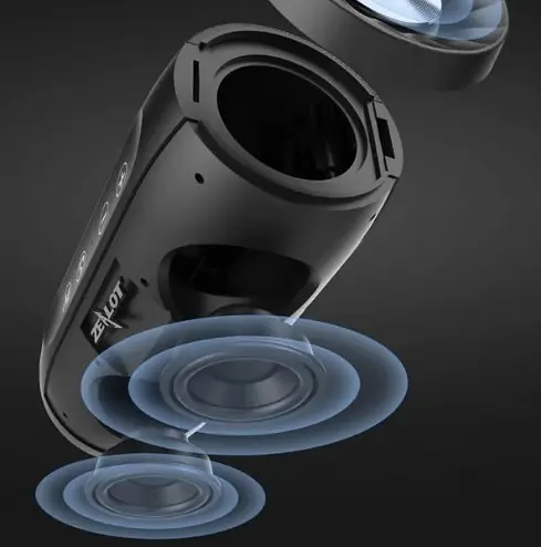 Бездротова Bluetooth колонка Zealot S16 стереозвук HiFi (Чорний) - фото 5