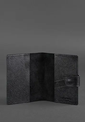 Шкіряна обкладинка для паспорта 4.0 чорна Blackwood - фото 4