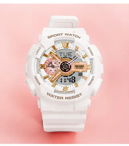 Наручные тактические часы Skmei 1688 (Белый) - фото 3