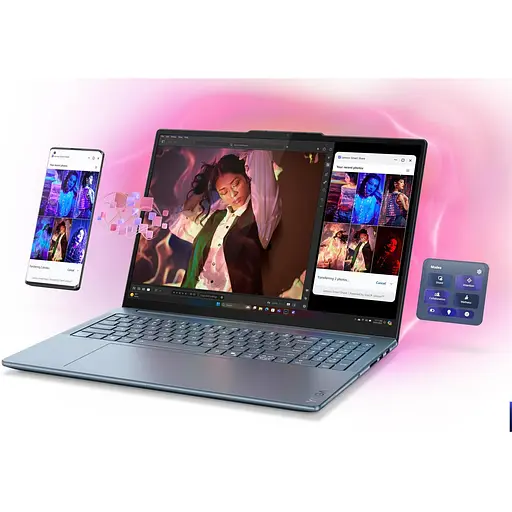 Ноутбук Lenovo Yoga Pro 9 16IAH10 Ultra 7 255H la 51GHz, 32GB LPDDR5x, 1TB, RTX 5060 8GB, Windows 11 Home - фото 17