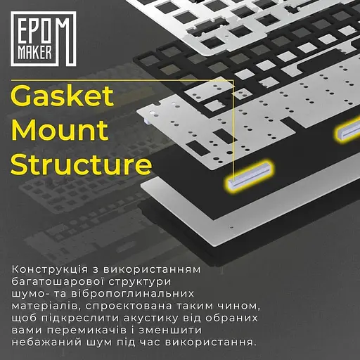 Клавіатура Epomaker Shadow-X Wisteria Linear White (SHX-W-WL) - фото 12