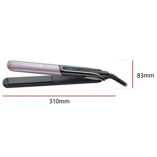 Випрямляч Remington Sleek&Curl Expert, 45 Вт, температурних режимів 9, 150-230С, дисплей, кераміка, титан, сирово-чорний - фото 2