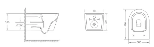 Унитаз подвесной Imprese Blatna N Rimless сиденье duroplast, white c06801303, Белый - фото 2