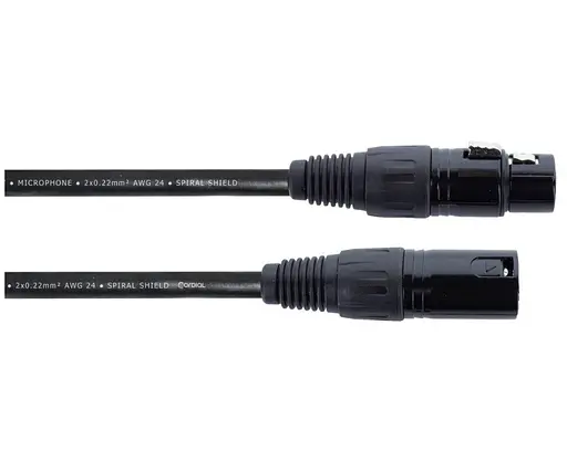 Мікрофонний кабель XLR Male - XLR Female 1 м Cordial EM 1 FM