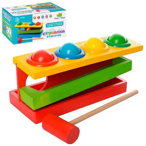 Дерев’яна іграшка Стукачка молоточок, 20.5x11x10 см, MD0026