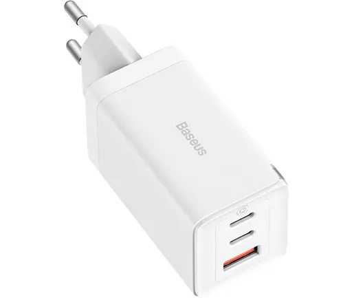 Зарядное устройство 65 W 3 порта Baseus Gan 5 Pro CCGP120202 блок питания белый - фото 6