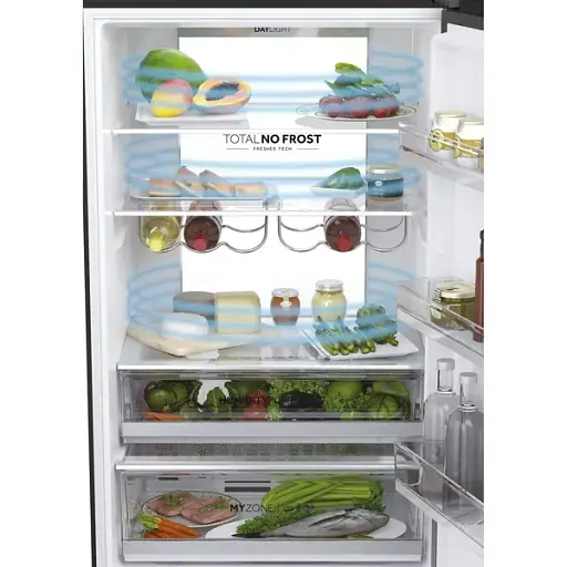 Холодильник Haier многодверный 200.6x70х67.5 холод. отд. 343 л мороз. отд. 140 л 3дв. А++ NF инв. дисплей зона нулевая черный - фото 8