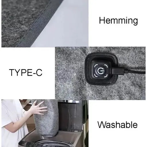 Електропростирадло з підігрівом 160х80 см UKC 9583 робота від USB повербанка 3 режими - фото 3