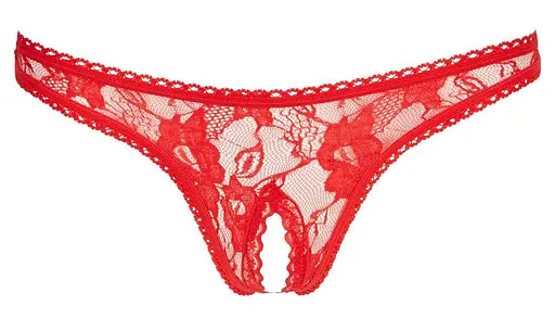 Трусики-стрінги Cottelli Lingerie Lace S червоний - фото 4