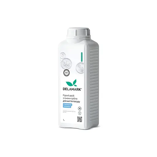 Засіб для миття посуду з іонами срібла Алое вера, DeLaMark 1 л - фото 1