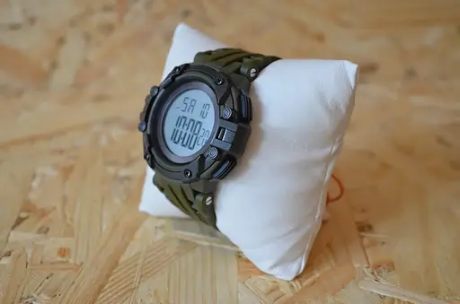 Мужские наручные часы Skmei 1545 Черный циферблат Зеленые - фото 7