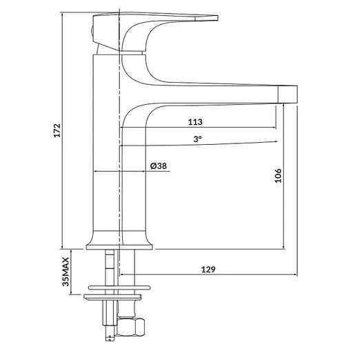 Смеситель для умывальника Cersanit Inverto золотой S951-297 Золотой - фото 2