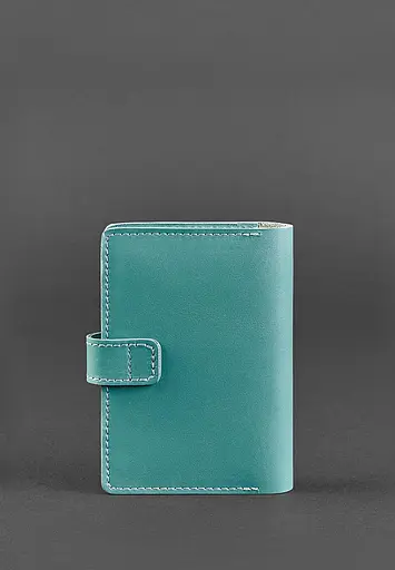 Шкіряна обкладинка для паспорта 3.0 бірюзова - фото 5