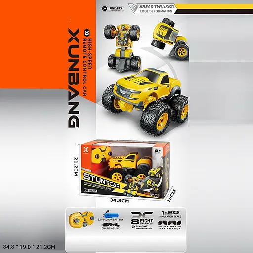 Машина-перевертиш на радіокеруванні, акумулятор 1:20, USB-зарядка, 34.8x19x21.2 см, KS-21Y - фото 4