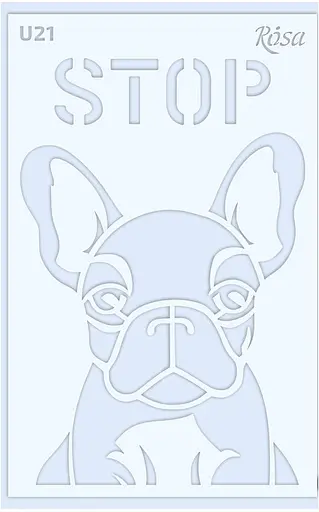 Трафарет многоразовый универсальный №U21 серия Животные 13х20, прозрачный 0,5мм Rosa TALENT - фото 1